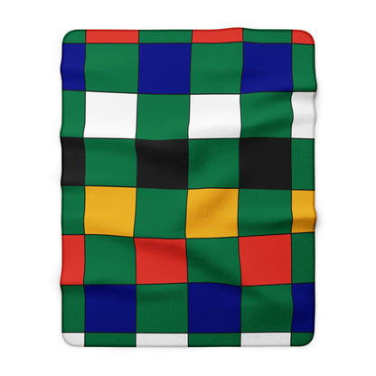 South Africa Retro Check Blanket Throw