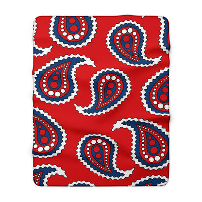 Czechia Retro Paisley Blanket Throw