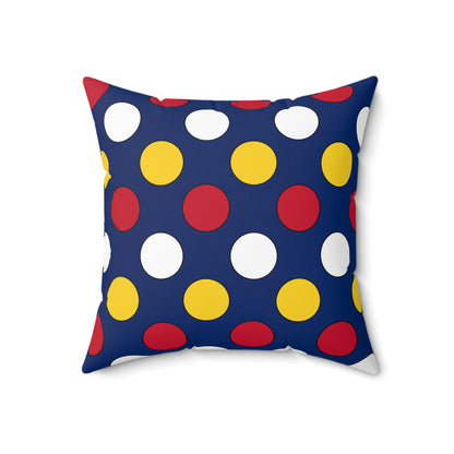 Turks And Caicos Islands Retro Polka Dots Cushion Pillow
