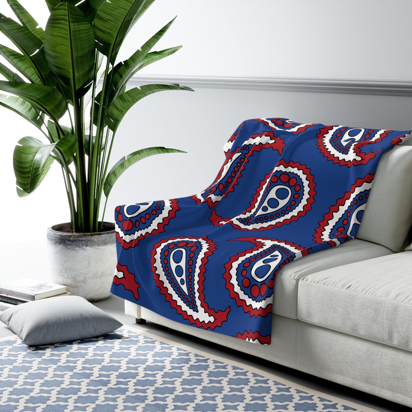 Caribbean Netherlands Retro Paisley Blanket Throw