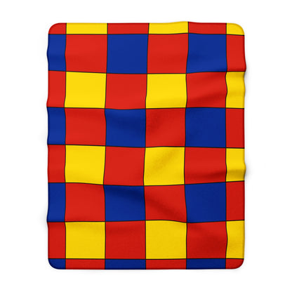 Romania Retro Check Blanket Throw