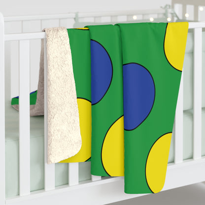 Brazil Retro Polka Dots Blanket Throw
