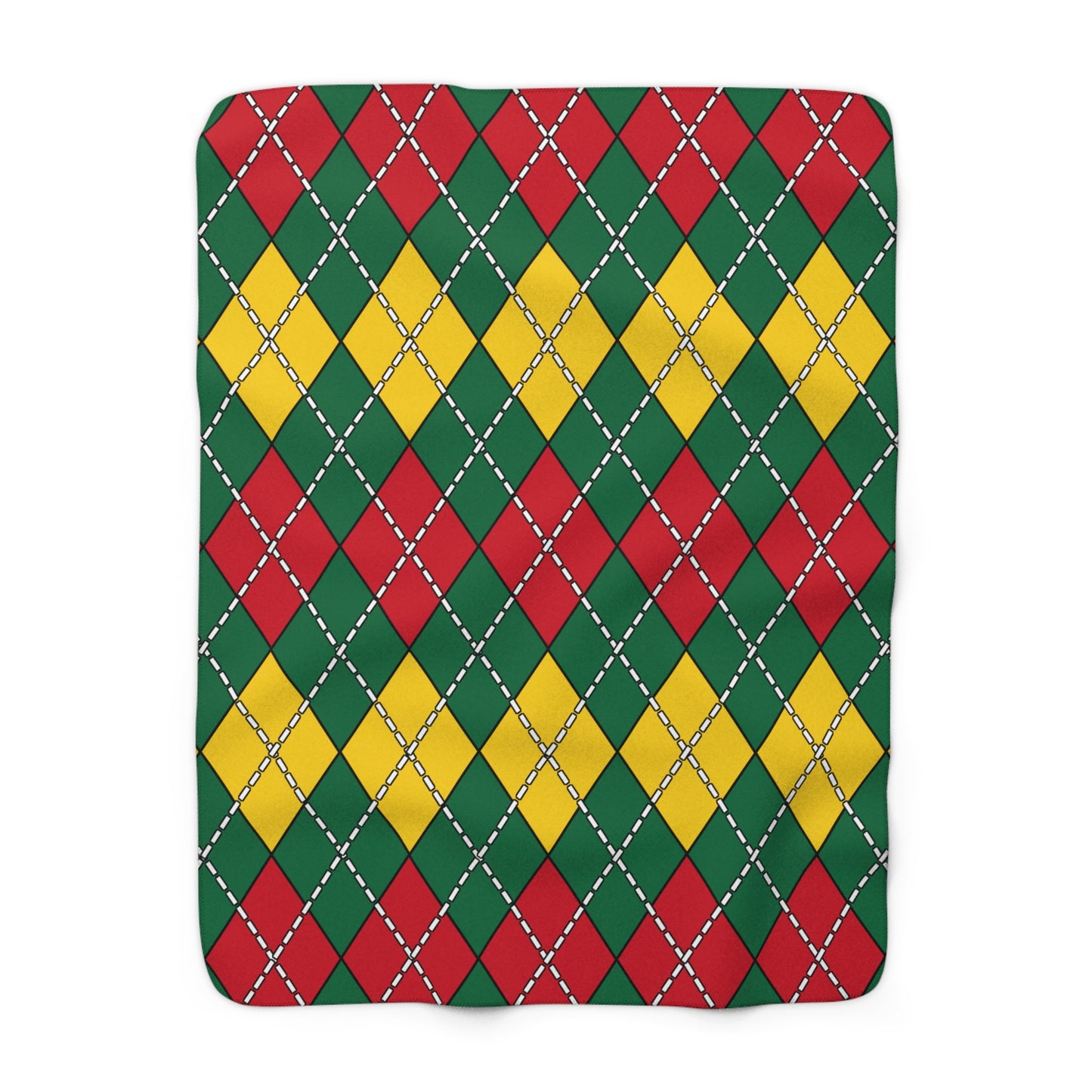 Ghana Retro Argyle Blanket Throw