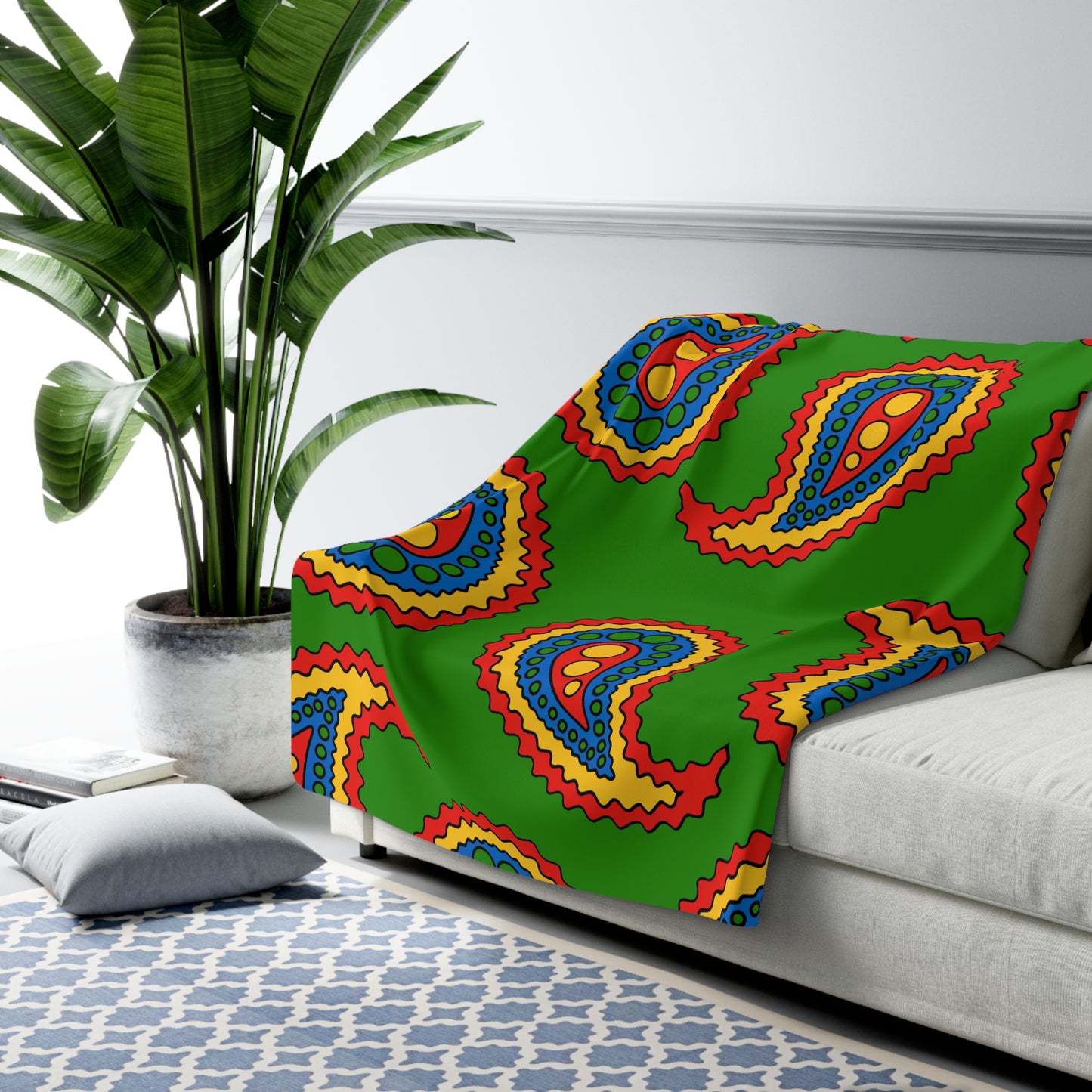 Ethiopia Retro Paisley Blanket Throw