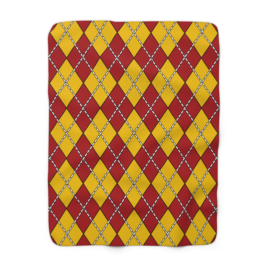 Spain Retro Argyle Blanket Throw