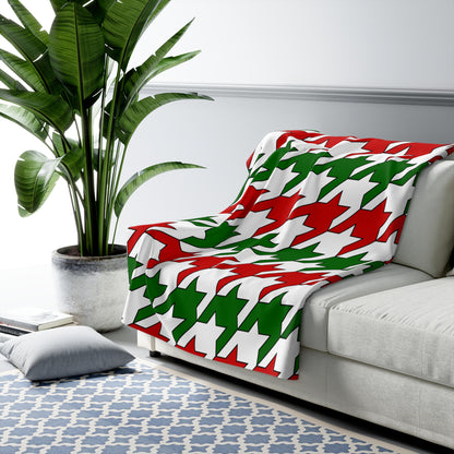 Tajikistan Retro Houndstooth Blanket Throw