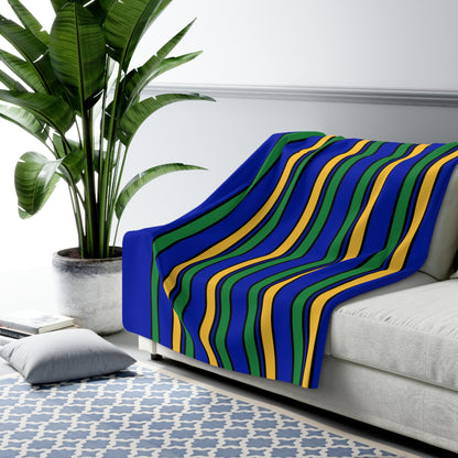 Christmas Island Retro Stripes Blanket Throw