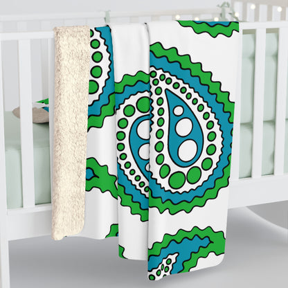 Uzbekistan Retro Paisley Blanket Throw