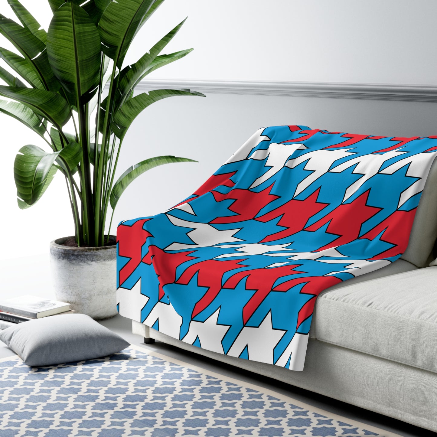 Luxembourg Retro Houndstooth Blanket Throw