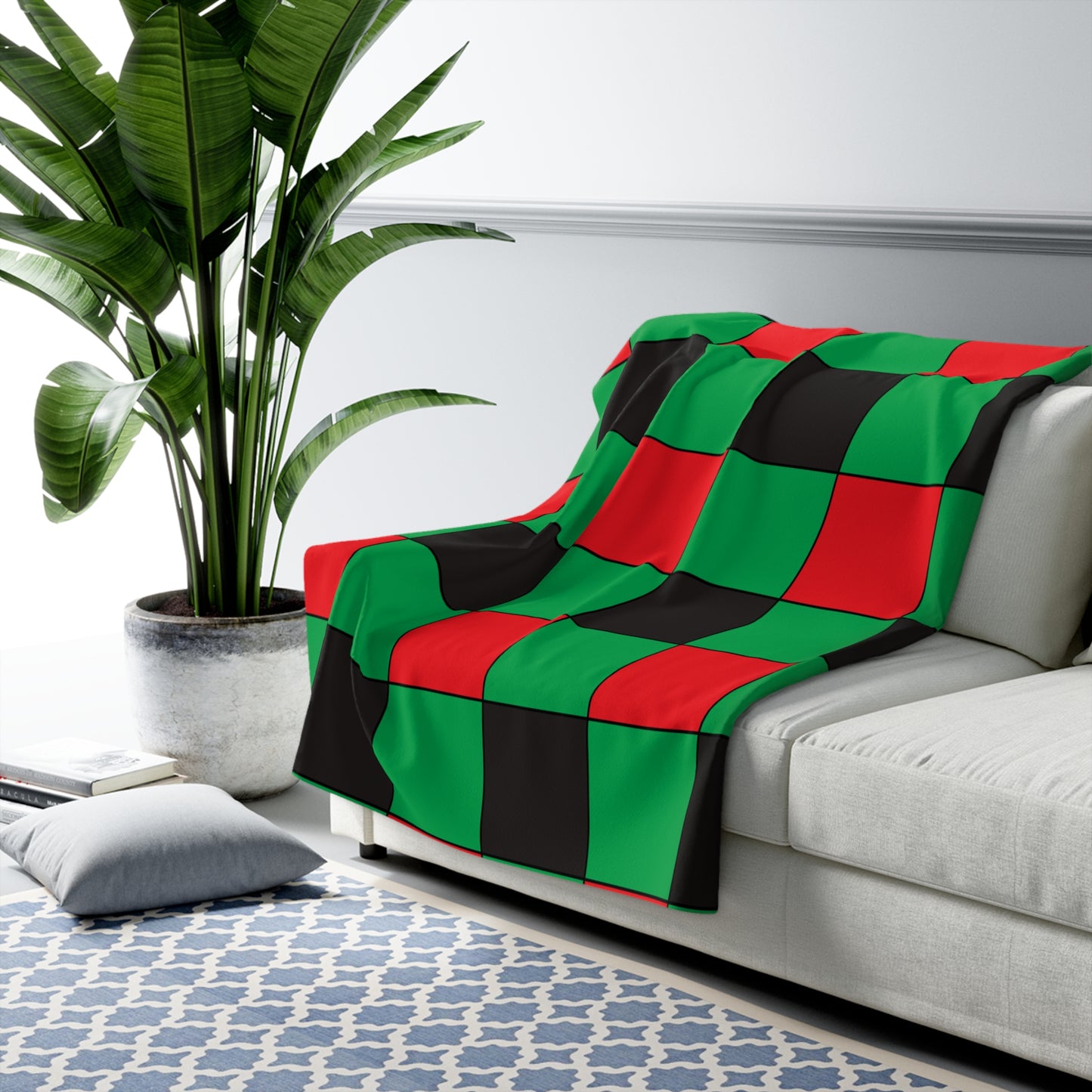 Martinique Retro Check Blanket Throw