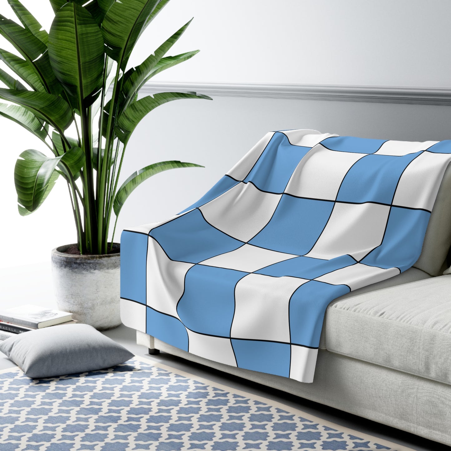 Argentina Retro Check Blanket Throw