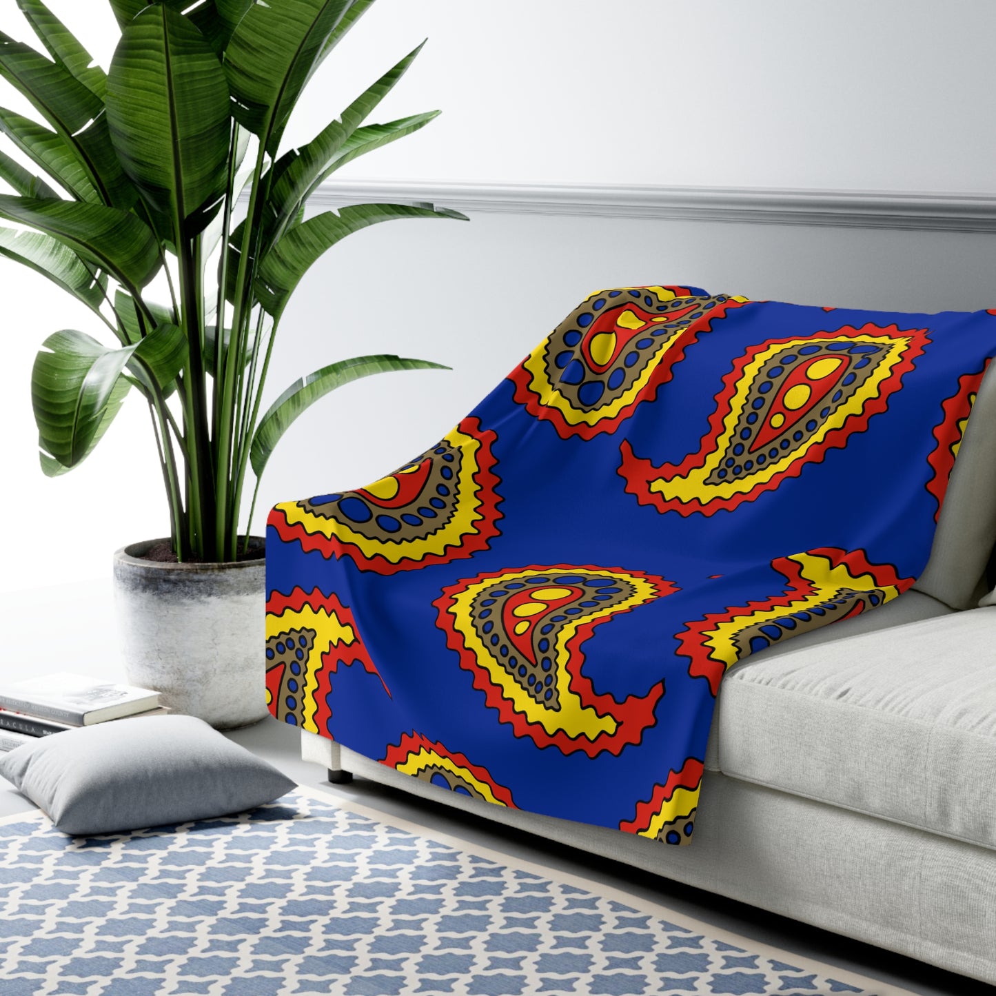 Moldova Retro Paisley Blanket Throw