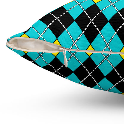 Bahamas Retro Argyle Cushion Pillow
