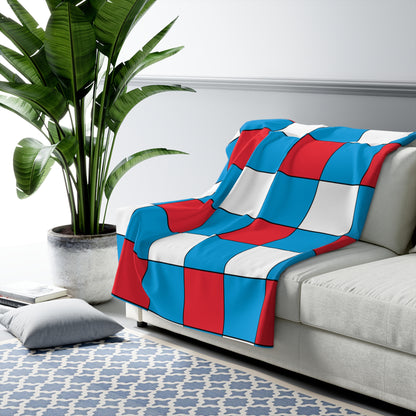 Luxembourg Retro Check Blanket Throw