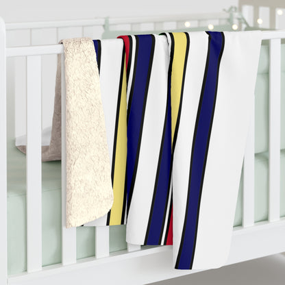 Diego Garcia Retro Stripes Blanket Throw