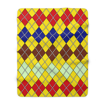Ecuador Retro Argyle Blanket Throw