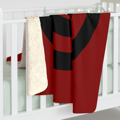 Dark Red, Black Retro Target Blanket Throw