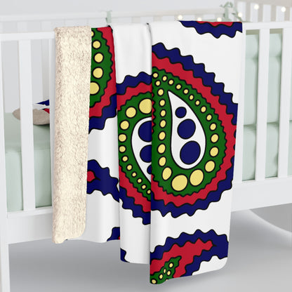 Diego Garcia Retro Paisley Blanket Throw
