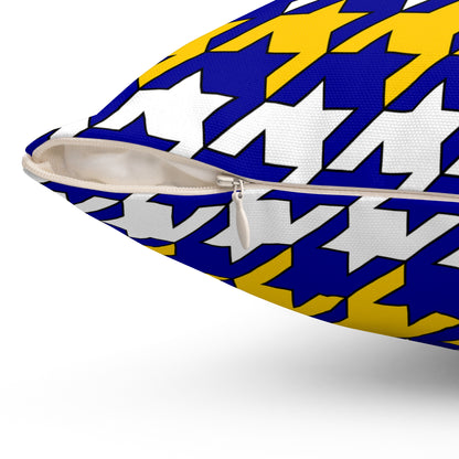 Bosnia And Herzegovina Retro Houndstooth Cushion Pillow