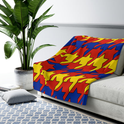 Romania Retro Houndstooth Blanket Throw
