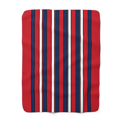Lao Peoples Democratic Republic Retro Stripes Blanket Throw