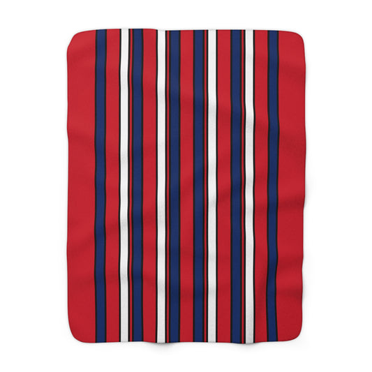 Lao Peoples Democratic Republic Retro Stripes Blanket Throw