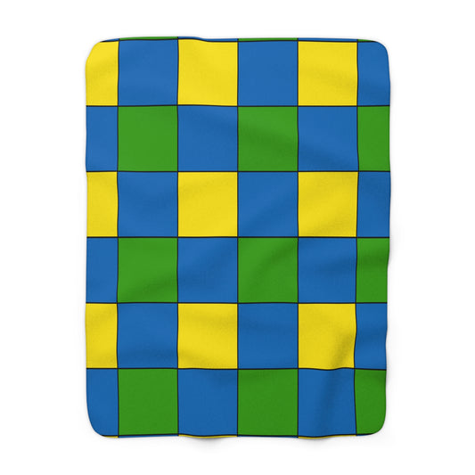 Gabon Retro Check Blanket Throw