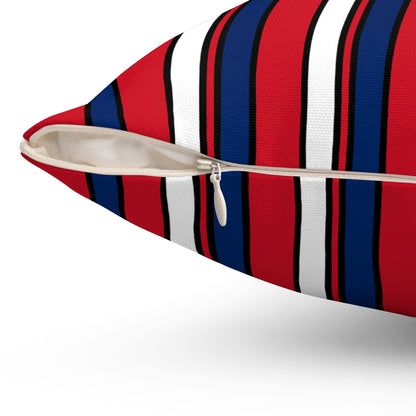 Lao Peoples Democratic Republic Retro Stripes Cushion Pillow
