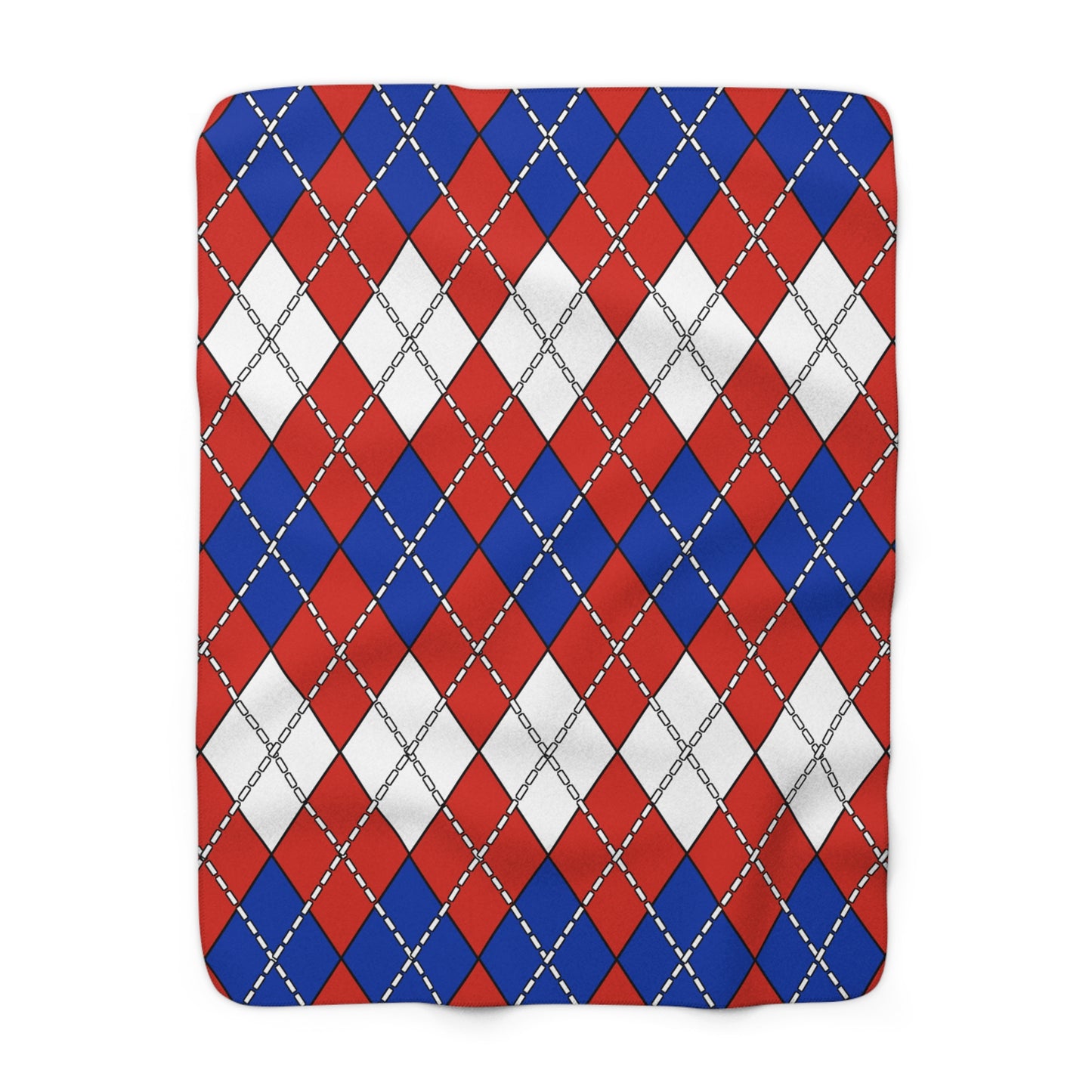 Paraguay Retro Argyle Blanket Throw