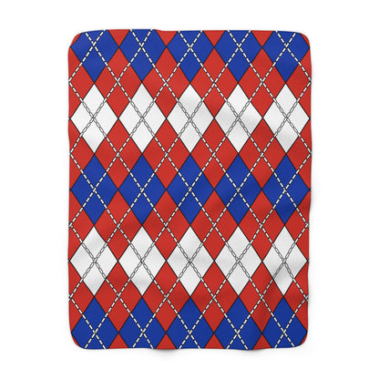 Paraguay Retro Argyle Blanket Throw