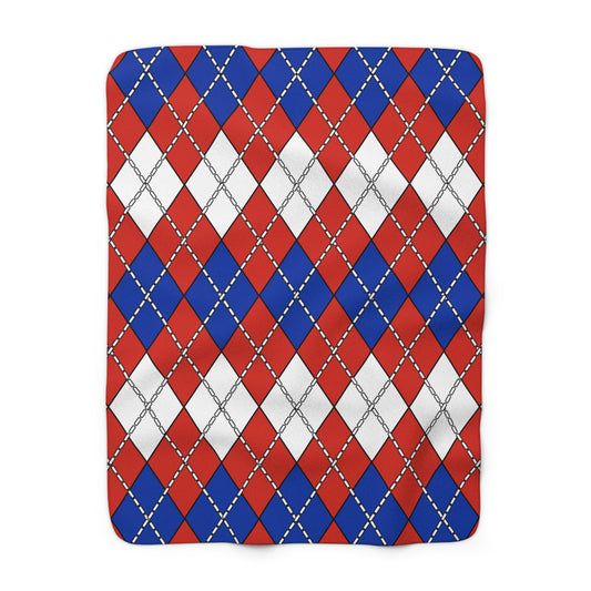 Paraguay Retro Argyle Blanket Throw