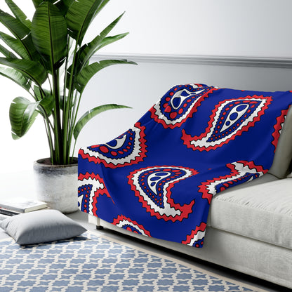 Sint Maarten Retro Paisley Blanket Throw