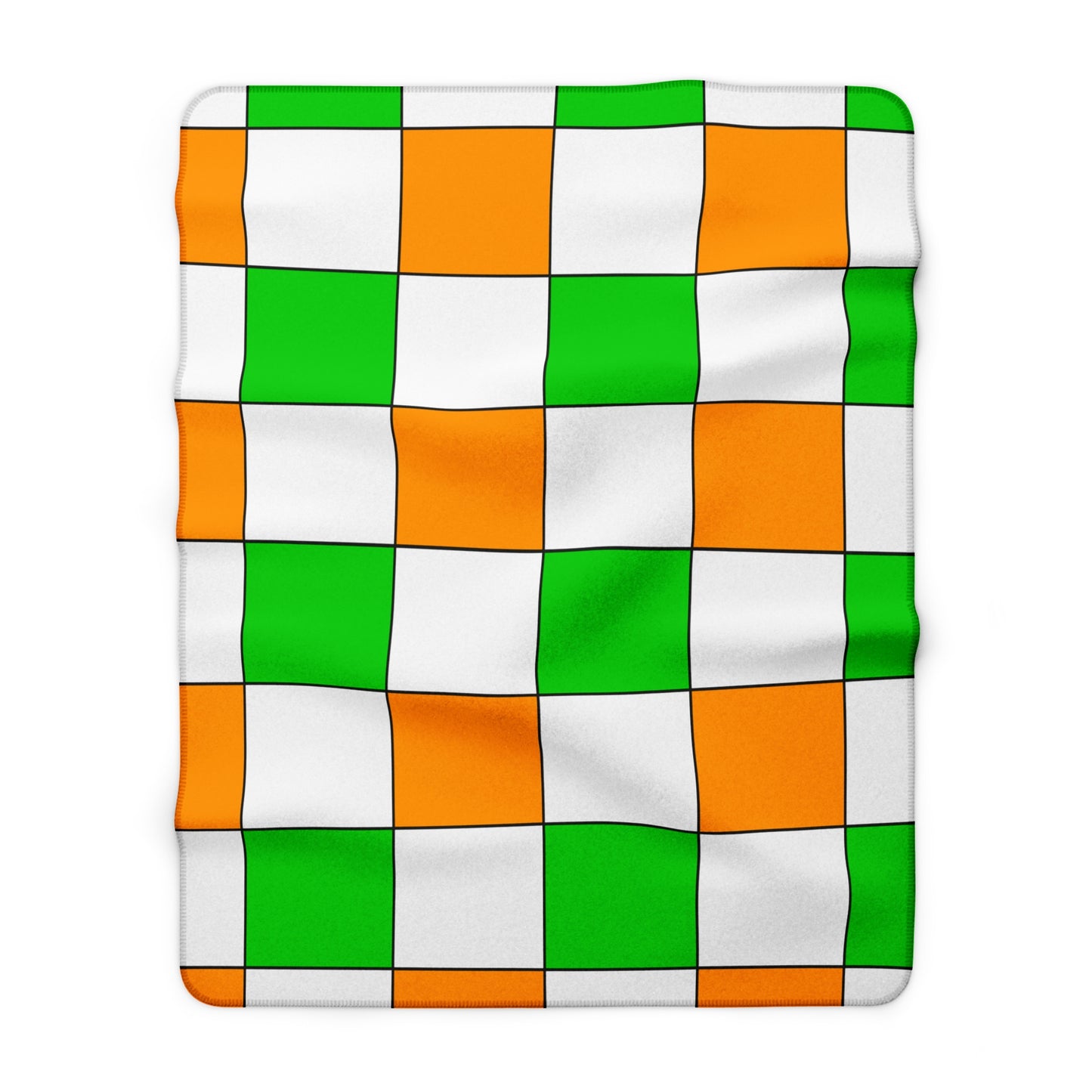 Cote Divoire Retro Check Blanket Throw