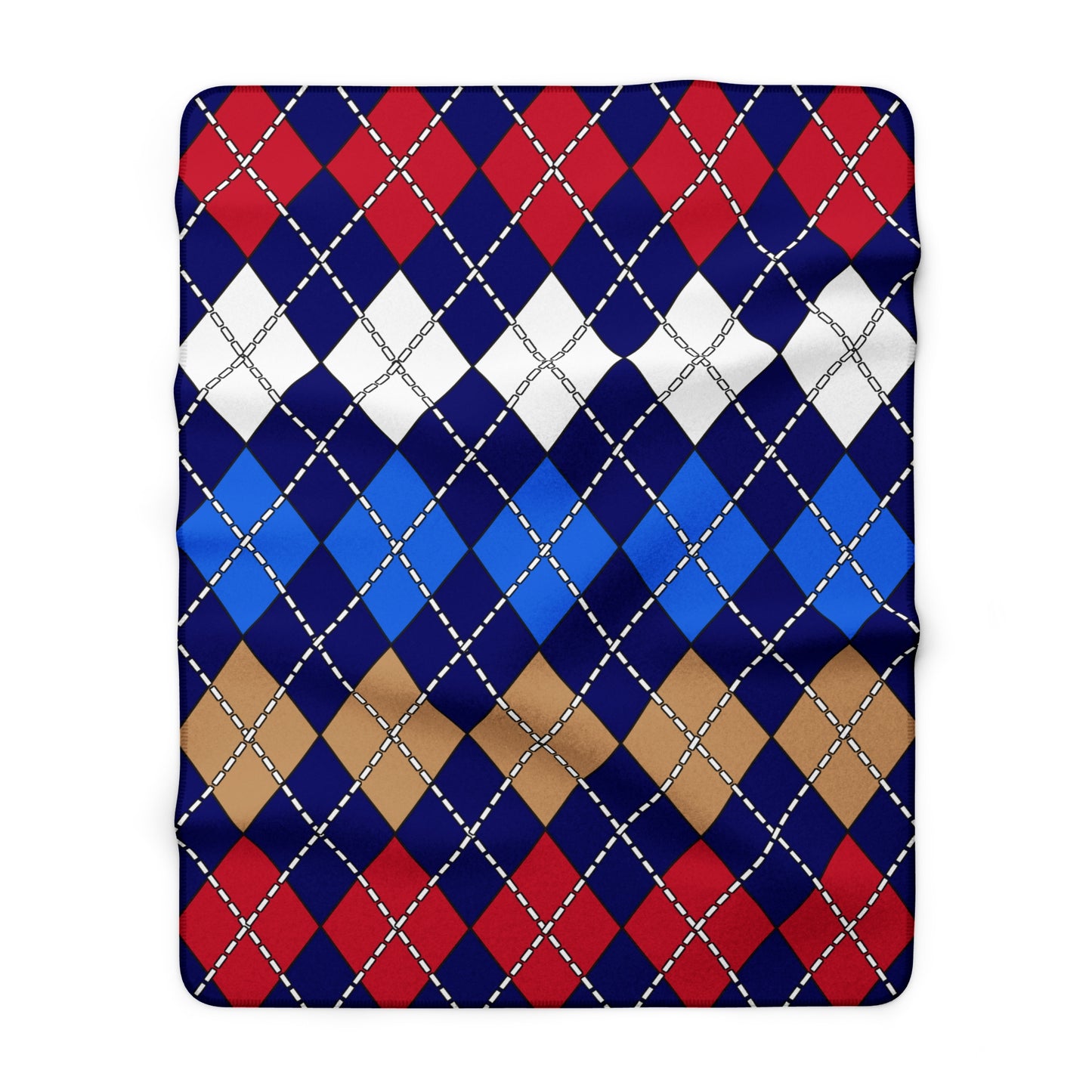 Tristan Da Cunha Retro Argyle Blanket Throw