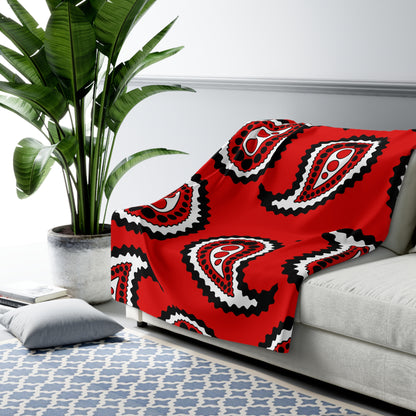 Trinidad And Tobago Retro Paisley Blanket Throw