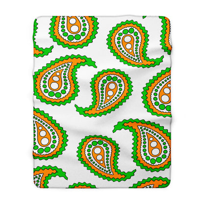 Cote Divoire Retro Paisley Blanket Throw