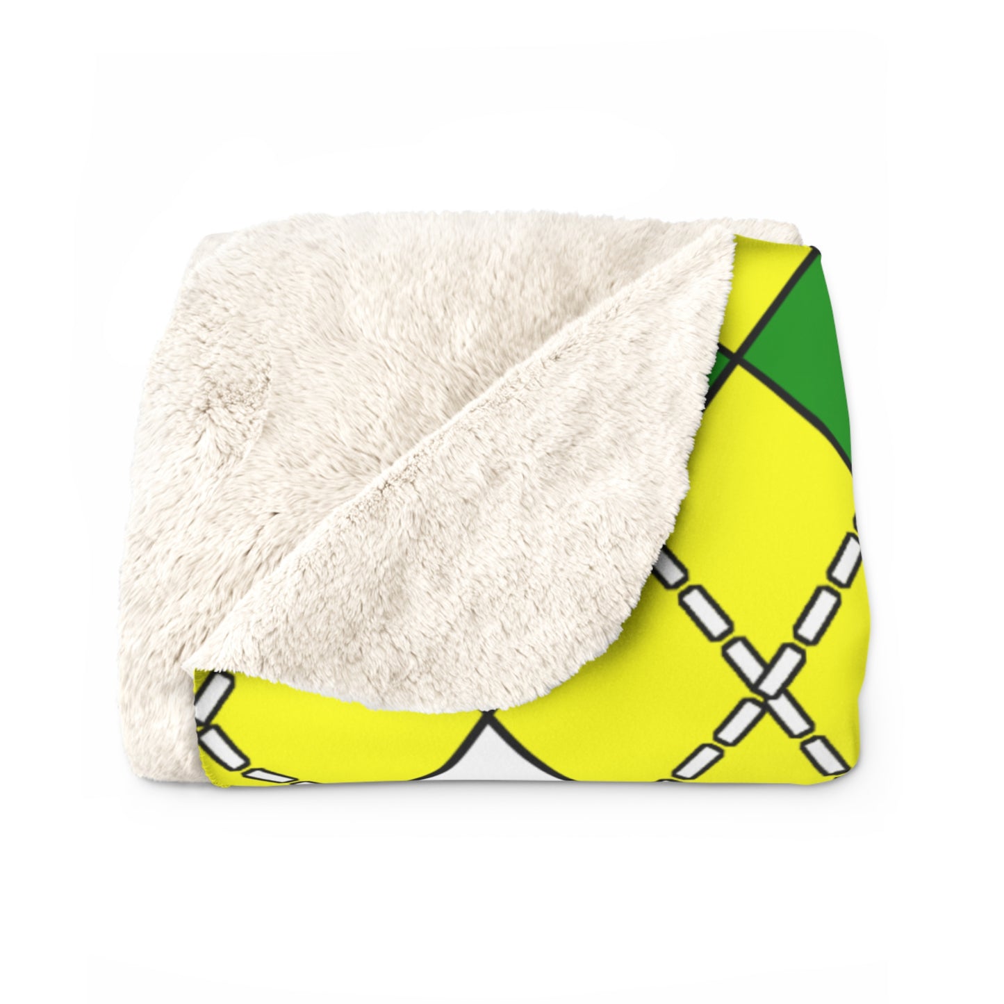Central African Republic Retro Argyle Blanket Throw