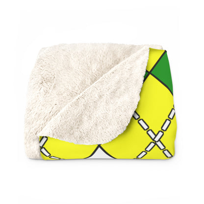 Central African Republic Retro Argyle Blanket Throw