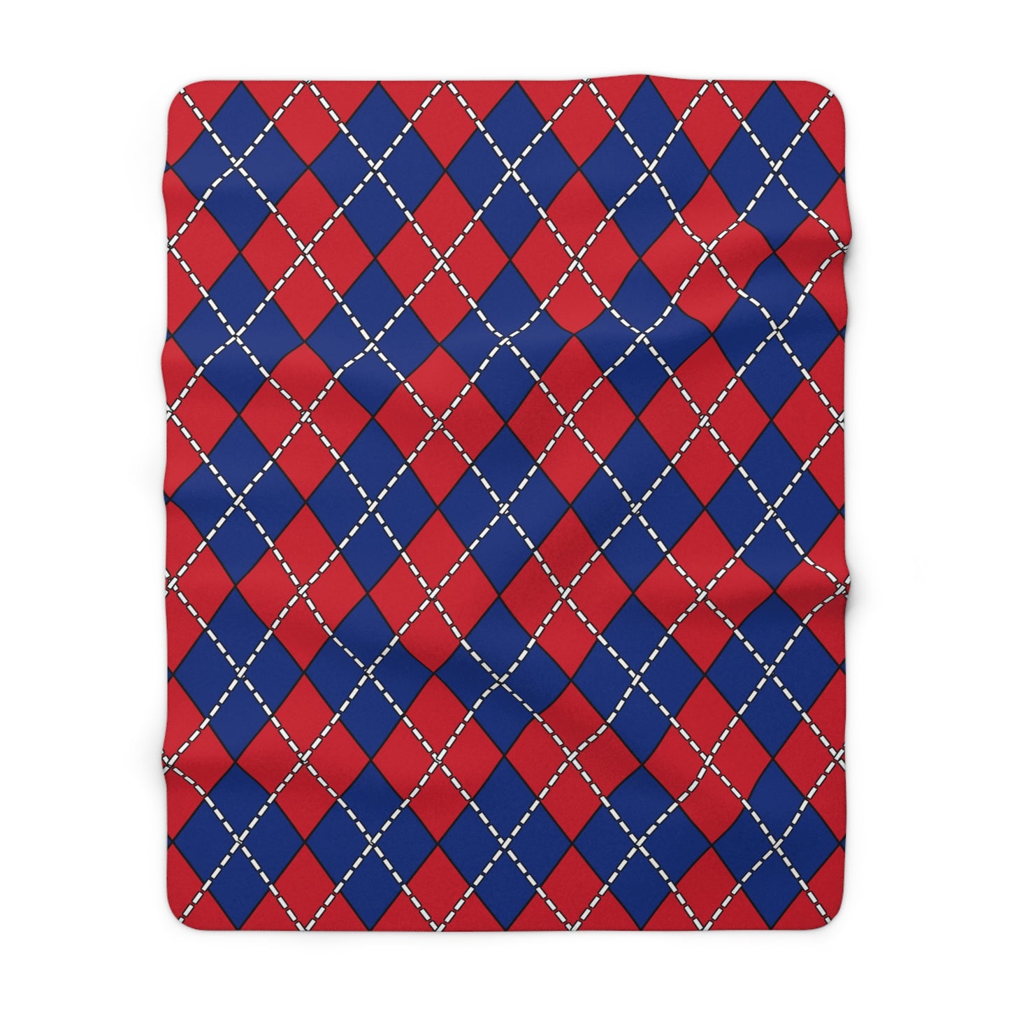 Liechtenstein Retro Argyle Blanket Throw