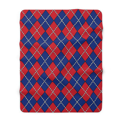 Liechtenstein Retro Argyle Blanket Throw