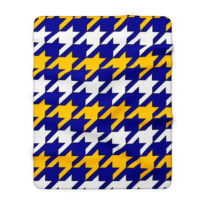 Bosnia And Herzegovina Retro Houndstooth Blanket Throw
