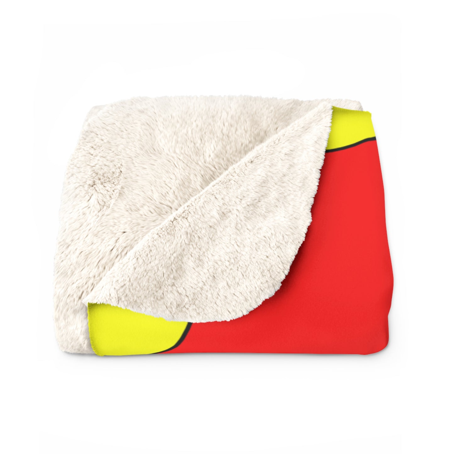 Red, Yellow Retro Polka Dots Blanket Throw