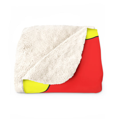 Red, Yellow Retro Polka Dots Blanket Throw