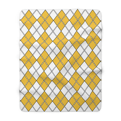 United States Virgin Islands Retro Argyle Blanket Throw