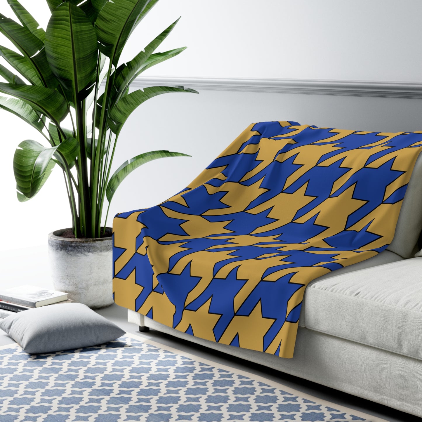 Kosovo Retro Houndstooth Blanket Throw