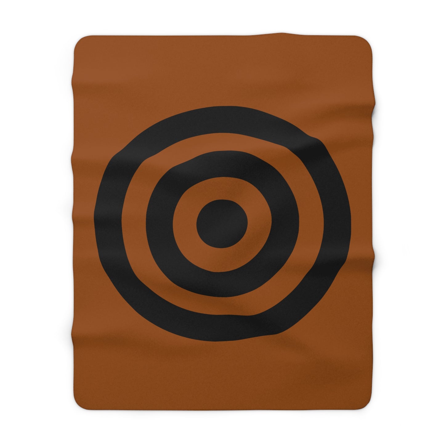 Brown, Black Retro Target Blanket Throw