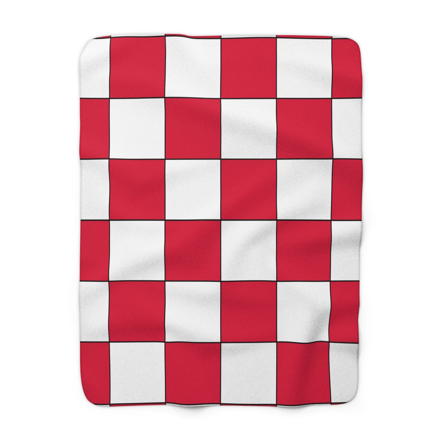 Poland Retro Check Blanket Throw