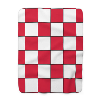 Poland Retro Check Blanket Throw