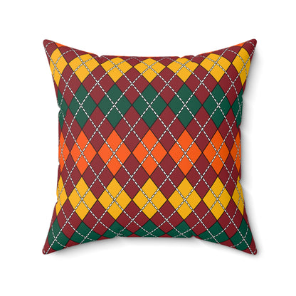 Sri Lanka Retro Argyle Cushion Pillow