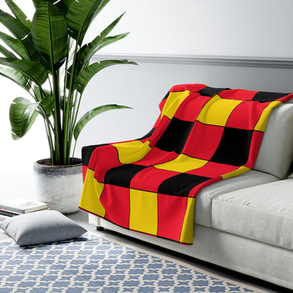 Belgium Retro Check Blanket Throw